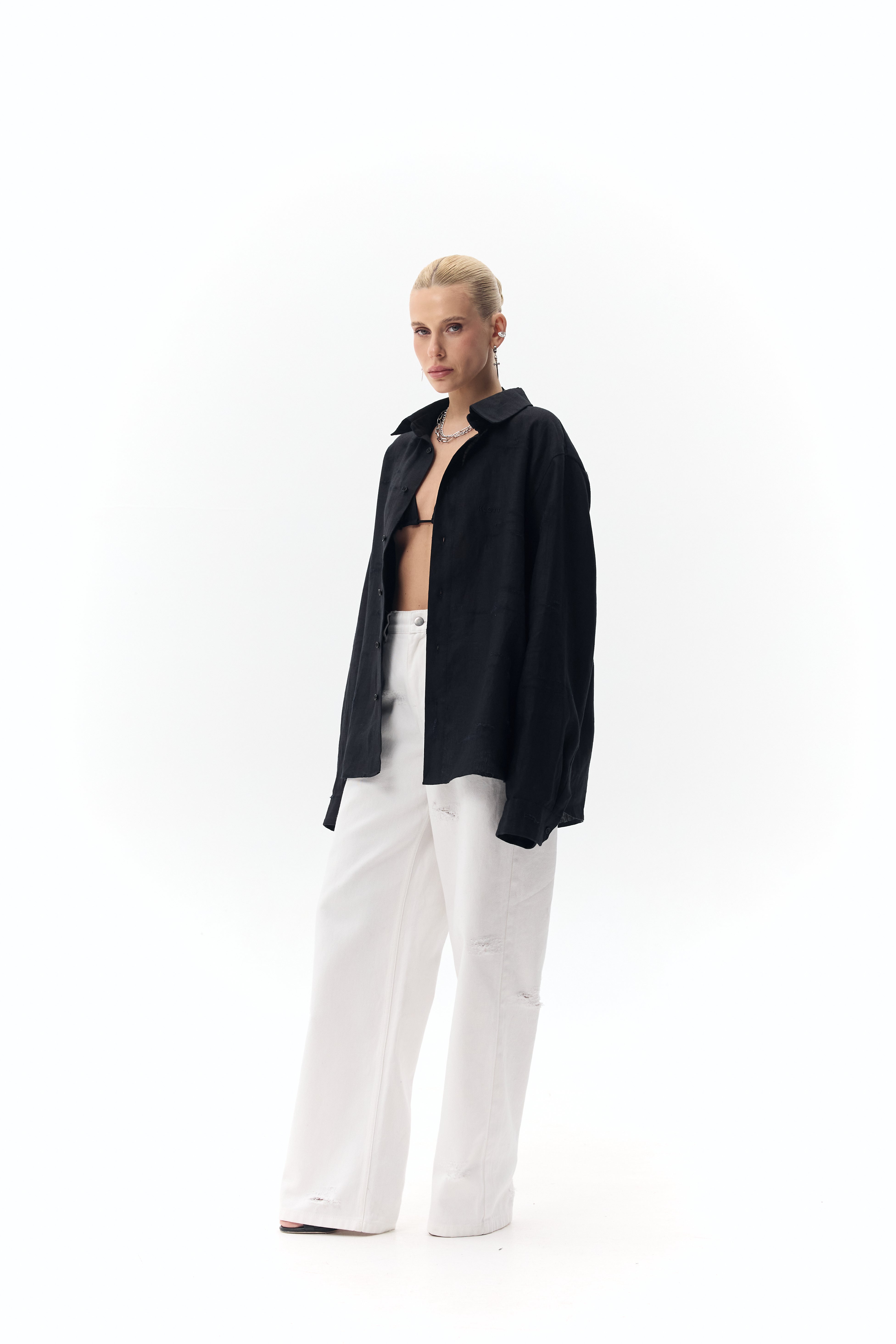 Сорочка лляна distressed